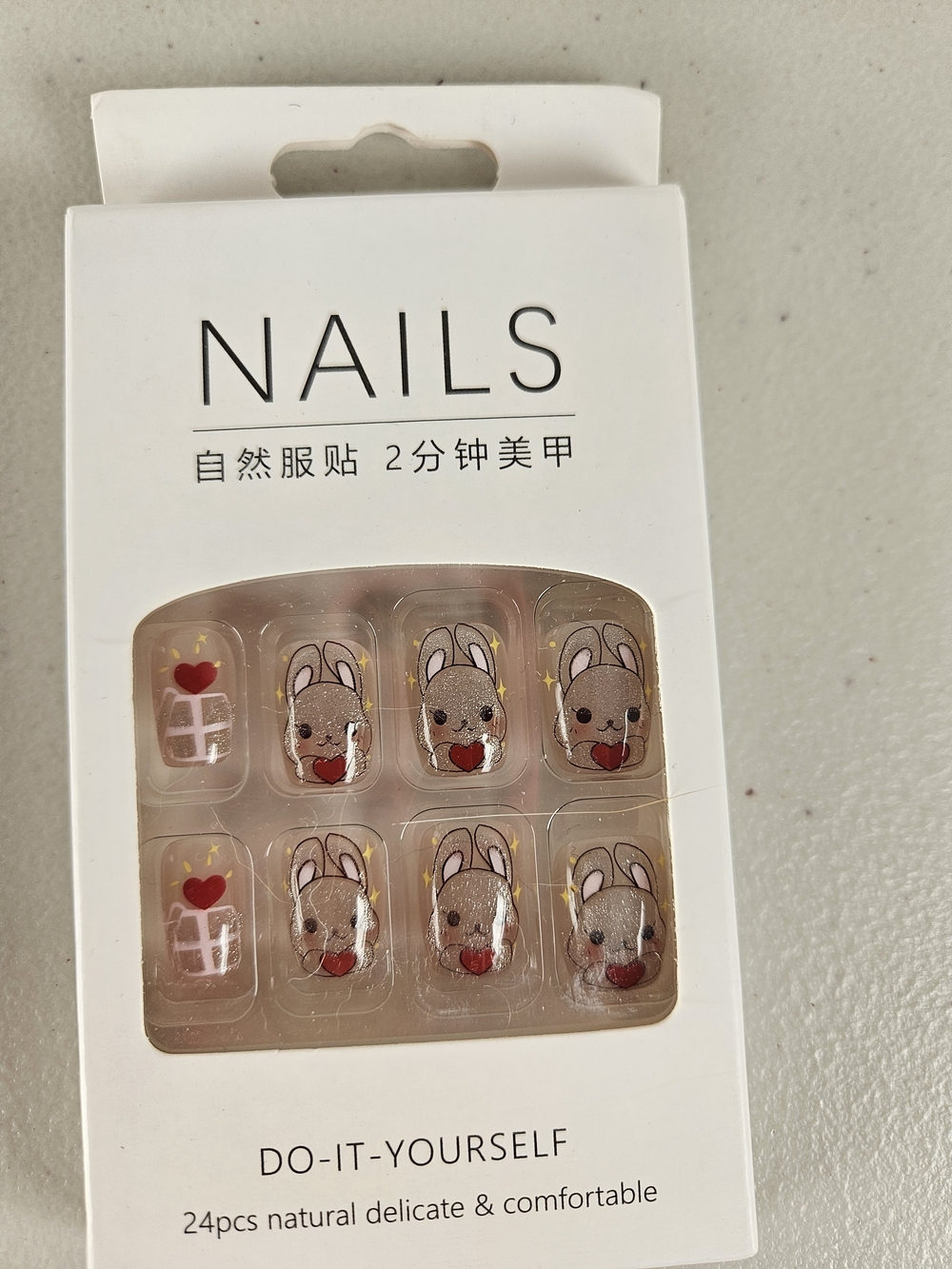 Nail Art Assorted Pink & Nude Decorative Press-On Nails Set by 6 Sets - Picture 4 of 8